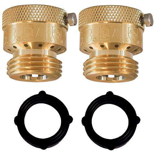 Hourleey Faucet Vacuum Breaker, Solid Brass Hose Bib Backflow Preventer