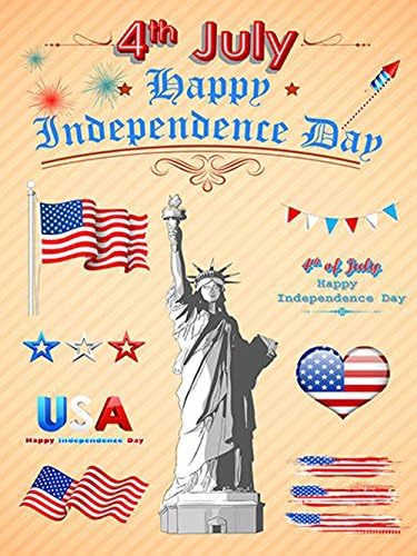 Adele728 5ft x 6.5 ft Independence Day Statue of Liberty Photography Background Collapsible Photo Backdrops