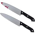 VZQI Plastic Knife 2Pcs Classic Halloween Blood Knife Horror Butcher Knife Props
