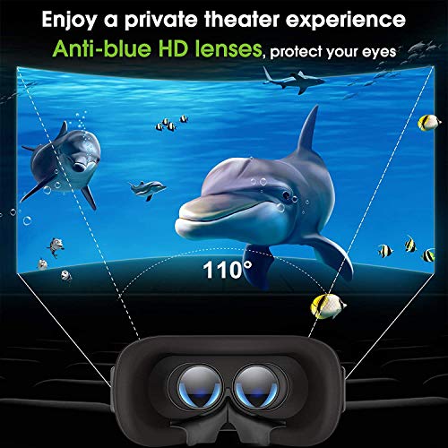 DESTEK Updated V5 VR Headset, 110°FOV 3D VR Virtual Reality Headset for
