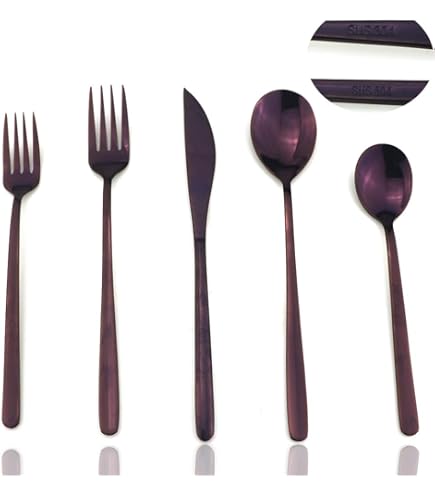 Gugrida Luxury Flatware, Royal 20 Piece Matte White Handle 18/10 Stainless Steel Tableware Sets For 4 Including Forks Spoons Knives, Camping Silverware Travel Utensils Set Cutlery (Full Silver