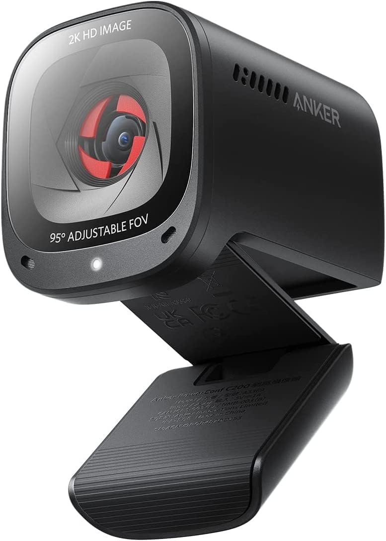 Anker PowerConf C200 2K Webcam AI Noise Canceling Microphones Privacy Cover
