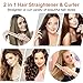 Flat Iron For Hair – Professional Ceramic Tourmaline Hair Straightener and Curler with 8 Adjustable Temp & Digital Controls for All Hair Types, 2 in 1 Straightens & Curls By Duomishu (Rose Gold)thumb 4