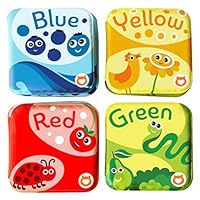 BabyBibi Floating Baby Bath Books for Baby. Kids Learning Bath Toys. Waterproof Bathtime Toys for Toddlers. Kids Educational Infant Bath Toys. (Set of 4: Color Recognition Bath Books)