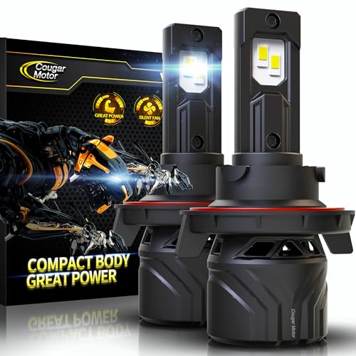 Cougar Motor H13 Bulbs, 9008 Fog Lights 6500K White Non-Polarity H13 Fog Bulb or Off-Road Use Plug and Play - Pack of 2 at Amazon