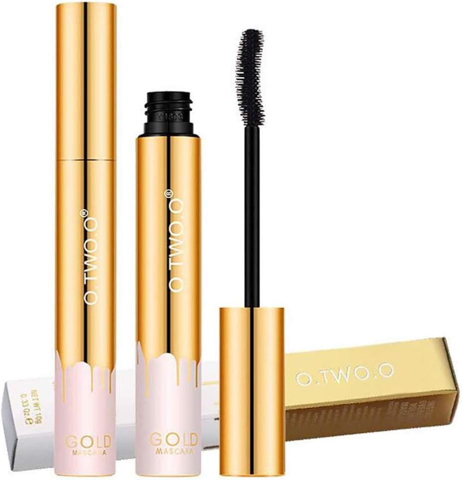 4D Silk Fiber Lash Mascara Waterproof & Smudge-Proof Thickening and Lengthening Mascara, Long Lasting Voluminous Eyelashes (Black)