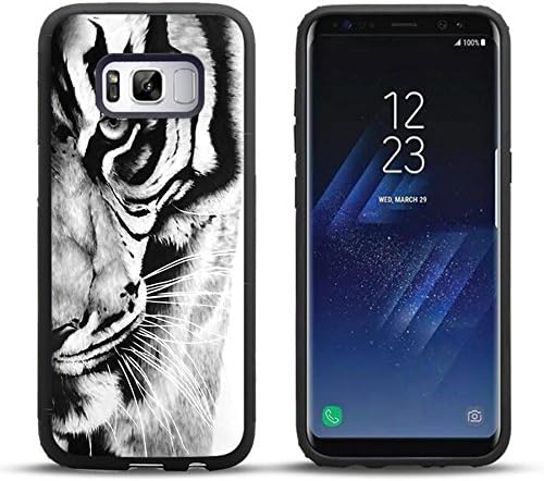 Samsung S8 Plus Case Retro black and white tiger pattern, DOO UC Laser Technology for Protective Case for Samsung Galaxy S8 Plus Black