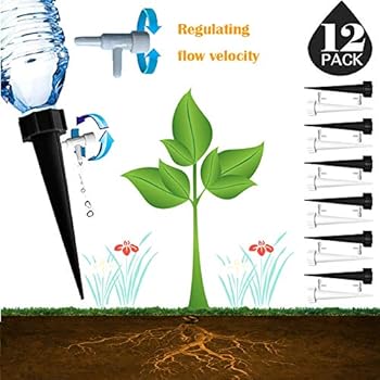 Amazon.com : Adjustable Self Watering Spikes.Indoor Outdoor Plastic Bottle Garden Plants Drip 