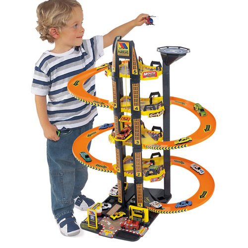 Small World Toys Vehicles-Molto 5 Storey Parking + Helicopter 5