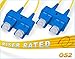 FiberCablesDirect SC-SC OS2 Fiber Patch Cable - 10Gb Duplex 50/125µm Singlemode Corning Glass | 1M (3.28ft) | Bulk Networking, Data Centers, Telecom, Enterprise Applications