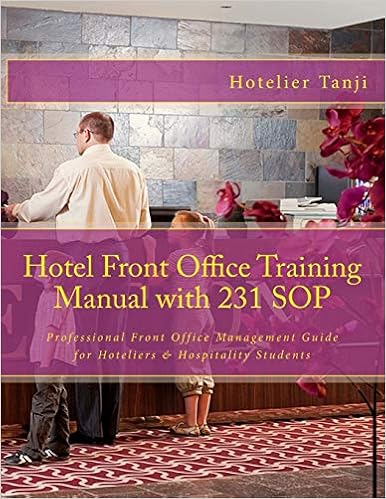 Hotel Front Office Training Manual With 231 Sop Professional