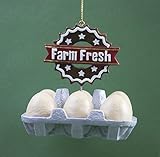Farm Fresh Eggs Christmas Ornament 3.5