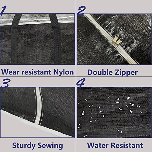 ORACHA Large Storage Bags-119L 26gallons, Heavy Duty Moving Bags w/ Backpack Straps, Handle-Max Load: 65lbs, Waterproof Storage Bag for Traveling, Under Bed and Christmas Decorations Storage, 1 Pack