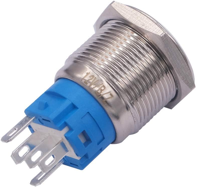 CESFONJER Metal Latching Pushbutton Switch, Waterproof Toggle Switch with Wire Socket Plug - Image 3