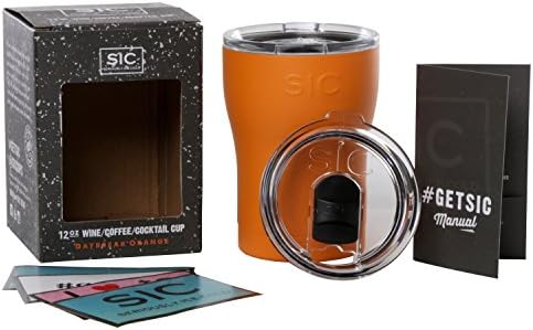 New 12 Oz Design Daybreak Orange SIC (Seriously Ice Cold) Stainless Steel Tumbler Double Wall Vacuum Insulated Cup No Sweat Travel Mug Multiple Powder Coated Colors
