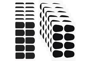 108 Pieces Black Saxophone and Clarinet Mouthpiece Pads(0.8 mm Thick), Mouthpiece Cushions, Square Oval Shape Adhesive Mouthp