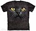 The Mountain Black Cat Face Adult T-shirt