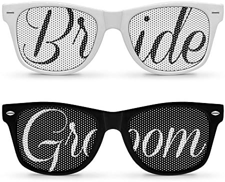 2pcs Retro Wedding Sunglasses Pack (Bride &amp;Groom)