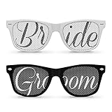 2pcs Retro Wedding Sunglasses Pack (Bride &Groom)