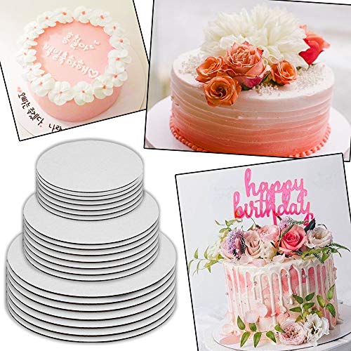 Greaseproof Round Cake Boards White Cake Circle Base - 6/8/10 inch of 7 Each Size