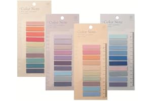 4 Packs Semi-Transparent Sticky Index Tabs, Writable Page Markers Labels, Book Tabs Sticky Notes, Office Supplies, 800 in Tot