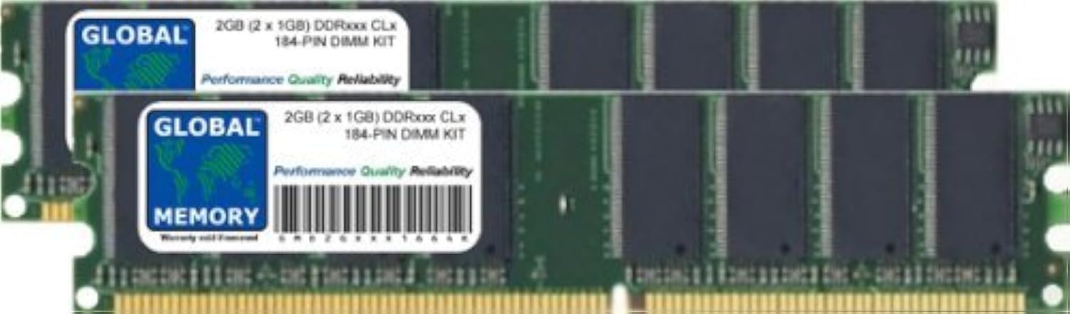 2GB (2 x 1GB) DDR 333/400MHz 184-PIN MEMORY RAM KIT COMPATIBLE WITH MAC MINI G4, EMAC G4, IMAC G5 & POWERMAC G5