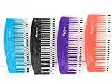 Mebco Double Dip Volume Detangler Comb V200 Get All 4 Colors, hair brush, hair comb, pick, pik, detangler, shower detangler, detangles, short hair, long hair, thick hair, thin hair, adults and kids, won't hurt your scalp, ergonomic handle, double dipped tips, protect hair scalp