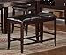 Poundex Counter Height Dining Bench in Deep Brown Finish