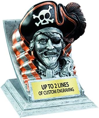 Resin Pirate Mascot Trophy