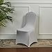 Peomeise 50pcs Stretch Spandex Chair Cover for Wedding Party Dining Banquet Event (White, 50)