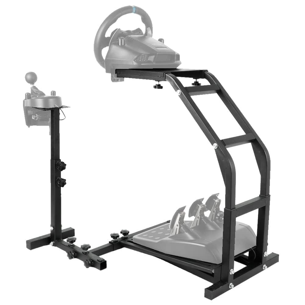 Marada Racing Steering Wheel Stand Adjustable Fit for Logitech Thrustmaster G29 G920 G923 T248 T300 T300RS TX F458 T500 Racing Simulator Cockpit, Shifter Wheel and Pedal Not Included