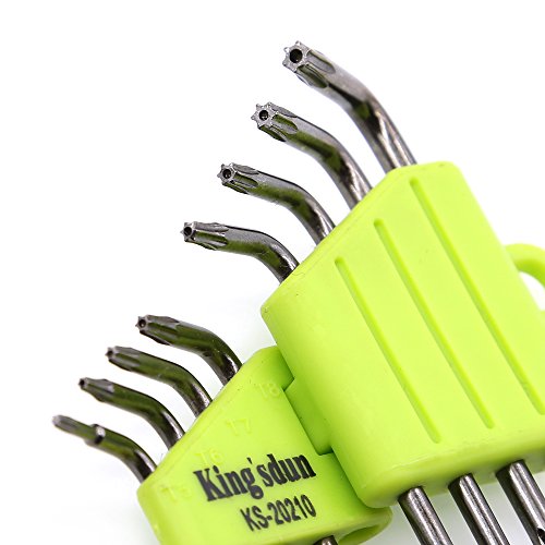 Kingsdun Small Torx Screwdriver Set with T5 T6 T7 T8 T9 T10 T15 T20 Security Driver Bits for Macbook/Xbox one/Xbox/Controller/PS3/PS4/HDD/Computer Repair