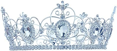 Pageant Full Circle Tiara Simulated Sapphire Men's King/ Women Queen Crown T1721