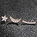 Girls Cute Mini Earrings Jewelry Rose Gold Star Stud Earring Cute Moon Earrings Women Set
