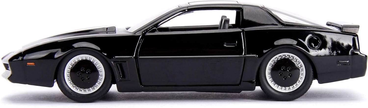 Jada Toys 253252000 Knight Rider K.I.T.T. - 1982 Pontiac Trans AM Modellauto, 1:32, Detail-Innenraum, Türen zum Öffnen, schwarz 7