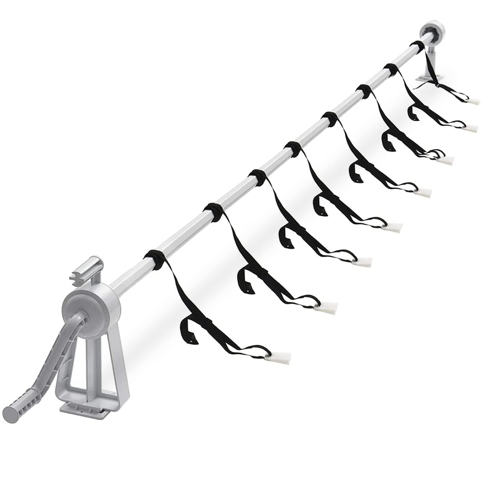 D4P Pool Reel System for Pool Covers, Adjustable in Length from 1.05m to 6.15m, Rectangular, Above Ground/Inground, Solar Heat Retention, Debris Prevention