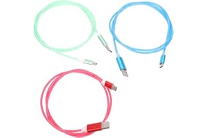 CALLARON 3PCS USB-C Charging Cable LED, Fast Charging Type C Cord with Flowing Light, TPE Durable USB C Charger Cable for And