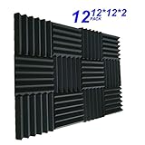 12 Pack- Charcoal Acoustic Panels Studio Foam Wedges 2