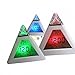 Anywa New Fashion Pyramid Temperature 7 Colors LED Change Backlight LED Alarm Clock