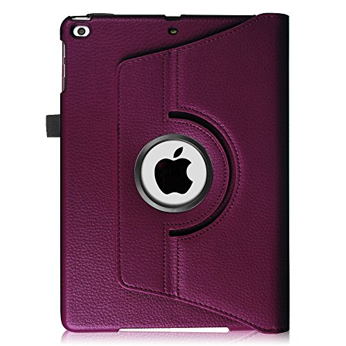 Fintie New iPad 9.7 inch 2017 / iPad Air Case - 360 Degree Rotating Stand Cover with Auto Sleep Wake for Apple New iPad 9.7 inch 2017 Tablet / iPad Air 2013 Model, Purple