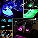 Car LED Strip Light Interior,TOSPRA 4PCS 48 LED Multicolor Music Car Atmosphere Light,Sticky Foam Adhesive,Sensitively Wireless Remote Control with Sound Active Function