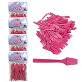 Beauticom® Pana Brand (Pink Color) (4 Packs of 25pcs = 100 Pieces) Cosmetic Make Up Disposable Plastic 2.5