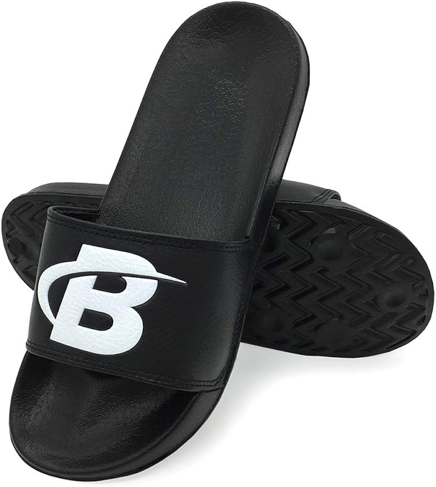 Amazon.com | Men's Classic Slide Sandals with Arch Support Comfort Beach Slippers | Sandals