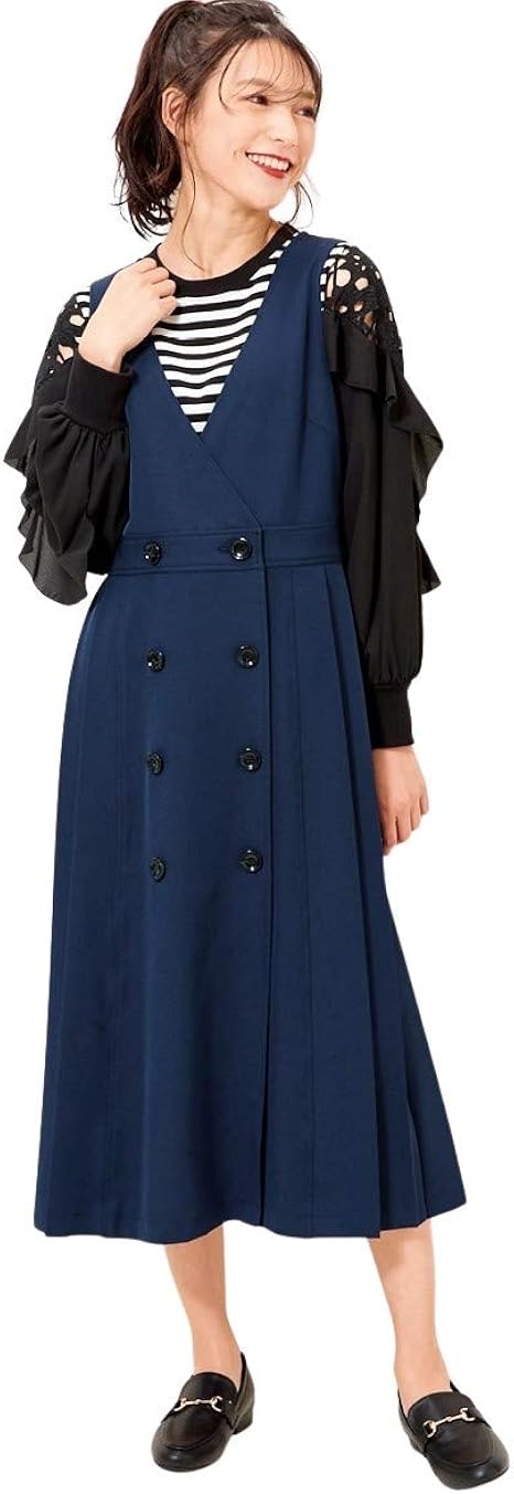 Amazon Nissen ニッセン ノースリーブ ワンピース サイドプリーツジャンパースカート ワンピース チュニック 通販