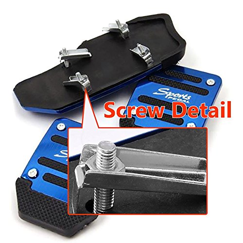 Super PDR 3pcs Manual Car Nonslip foot Pedals Sports Aluminium Alloy auto fuel Brake Accelerator Clutch Pedals Treadle cover pad - Thumbnail 6