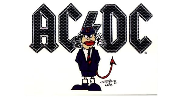 Ac Dc Cartoon Angus Young With Logo Postcard 3 Pack Amazon Com Au Office School Supplies
