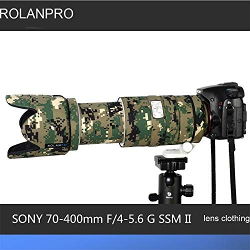 ROLANPRO Camouflage Lens Clothing Rain Cover for Sony 70-400mm F/4-5.6 G SSM II Lens Protective Case Sleeve Guns Case