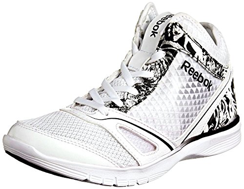 Reebok Womens Dance N Twist Mid Dance Studio Shoes in White and Black