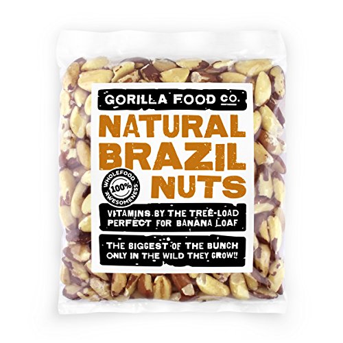 Gorilla Food Co. Premium Brazil Nuts (Our latest offering!) Raw Whole - 8oz Resealable Bag