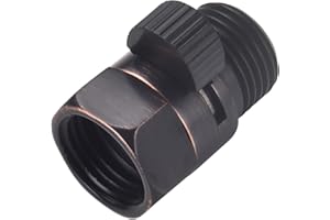 CHUANGTIM Water Flow Control Valve, Oil Rubbed Bronze Shower Head Flow Control, Brass Shut Off Valve for Handheld Shower, Water Pressure Regulator Replacement